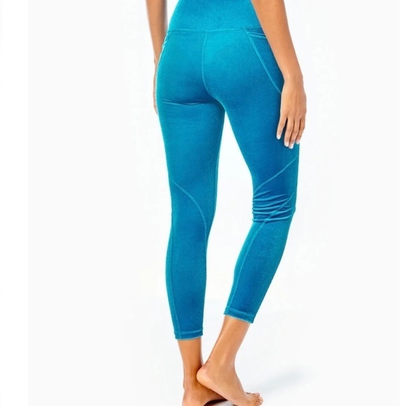 Lilly Pulitzer Luxletic Weekender High Rise Legging UPF 50+ Teal Bay SZ S NWT - Picture 5 of 5